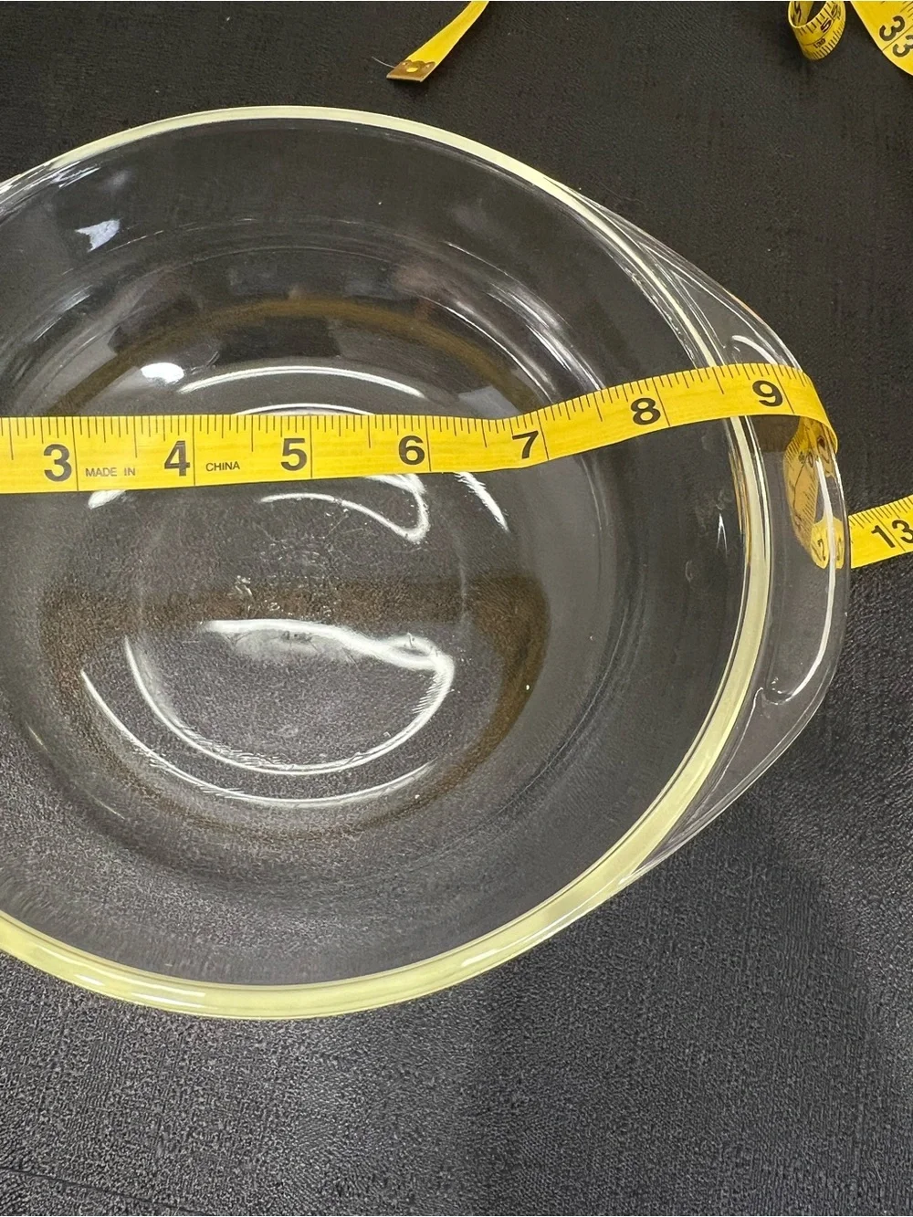Vintage Pyrex #023 clear glass round casserole dish